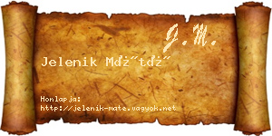 Jelenik Máté névjegykártya
