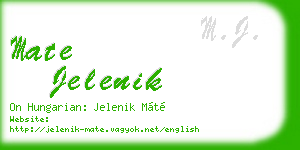 mate jelenik business card