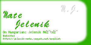 mate jelenik business card